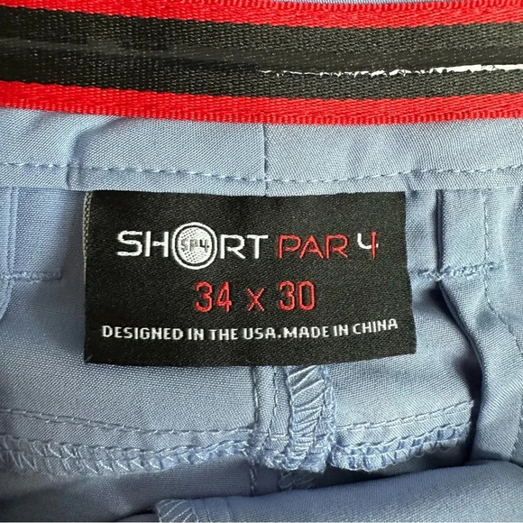 Short Par 4 Mens Lightweight Golf Pants - Picture 5 of 7